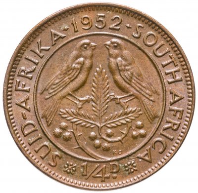 Купить ЮАР 1/4 пенни (penny) 1952