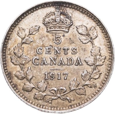 купить Канада 5 центов (cents) 1917