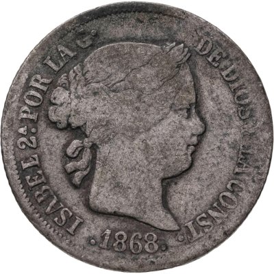 купить Филиппины, Испанская колония 10 сентимо 1868 Изабелла II
