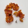 Купить Бусы с крупными и мелкими бусинами различных форм, янтарь, леска, металл, Россия, 1980-2000 гг.