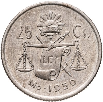 купить Мексика 25 сентаво 1950