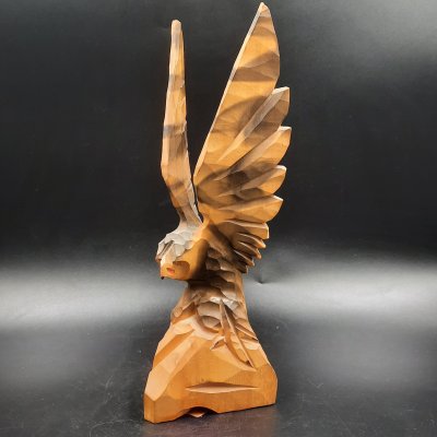 купить Статуэтка "Орел", фабрика "Закарпатский сувенир", дерево, резьба, СССР, 1977 г.
