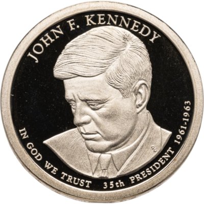 купить США 1 доллар (dollar) 2015 S "35-й президент США - Джон Кеннеди", знак монетного двора: "S" - Сан-Франциско