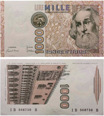 купить Италия 1000 лир 1982