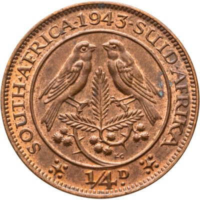 купить ЮАР 1/4 пенни (penny) 1943