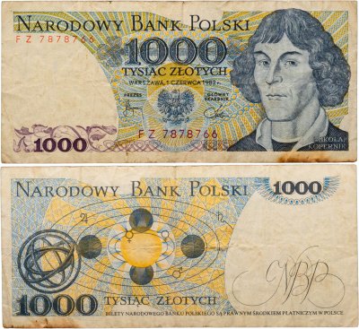 купить Польша 1000 злотых 1982