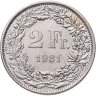 Купить Швейцария 2 франка (francs) 1981