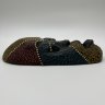 Купить Маска антропоморфная с разноцветными крапинками, настенная, дерево, резьба, роспись, Африка, 2010-2015 гг.