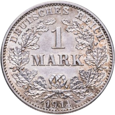 купить Германия 1 марка 1914 знак монетного двора: "G" - Карлсруэ