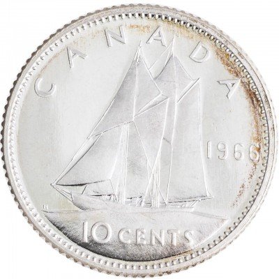 купить Канада 10 центов 1966