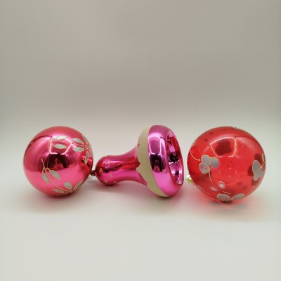 купить Набор из трех больших ёлочных игрушек, стекло, металл, СССР, 1970-1980 гг.