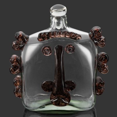 купить Штоф из серии "Маски", автор Черняк Франц Андреевич (1938-2025 гг.), стекло, гутная техника, Львовская керамико-скульптурная фабрика (ЛКСФ), СССР, 1970-1990 гг.