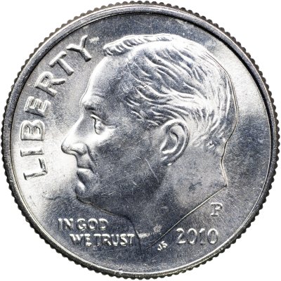 купить США 10 центов [Дайм] 2010 P [KM#195a] "Roosevelt Dime"