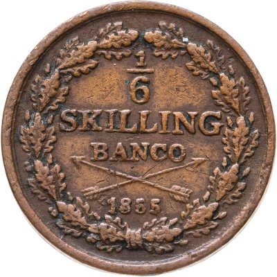 купить Швеция 1/6 скиллинга банко (skilling banco) 1855