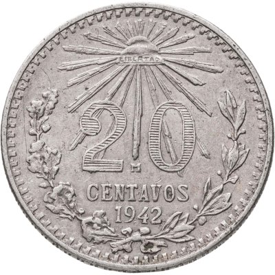 купить Мексика 20 сентаво (centavos) 1942