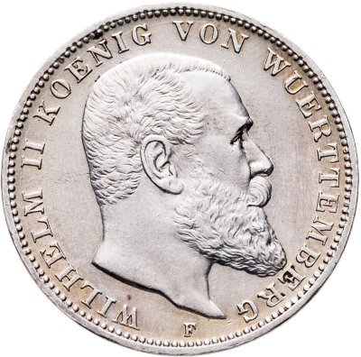 купить Германская Империя, Вюртемберг 3 марки 1910 F