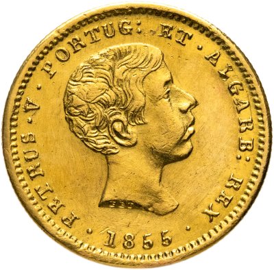 купить Португалия 1000 рейс (reis) 1855, с портретом короля Педру V
