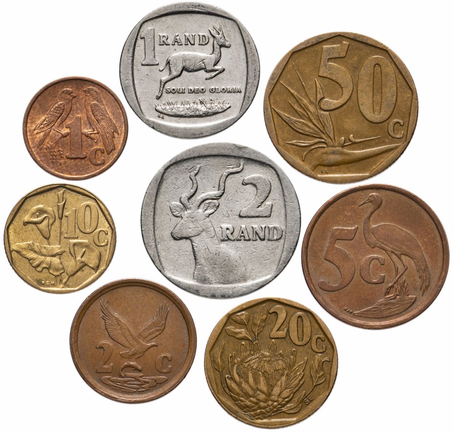 купить ЮАР набор монет 1991-2010 (8 монет)