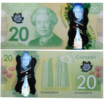 купить Канада - 20 долларов 2012 "Елизавета 2" Pick 108а полимер