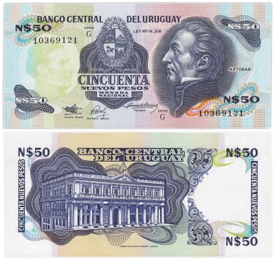 купить Уругвай 50 новое песо (Nuevos Pesos) обр. 1988-1989 серия G №10369121