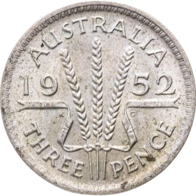 купить Австралия 3 пенса (pence) 1952