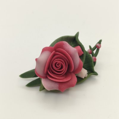 купить Брошь в виде розы, металл, полимерная глина, Польша, 1990-2015 гг.