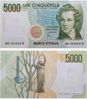 купить Италия 5000 лир 1985 (Pick 111c)