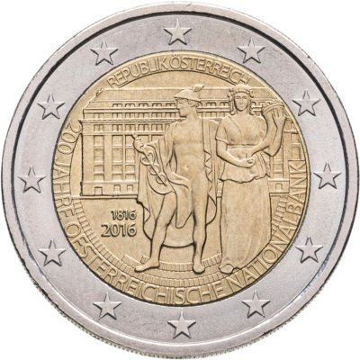 купить Австрия 2 евро (euro) 2016 "200 лет Национальному Банку"