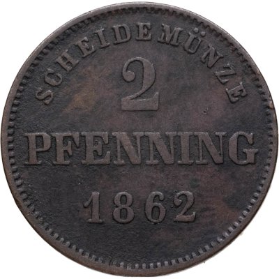купить Бавария 2 пфеннинга 1862