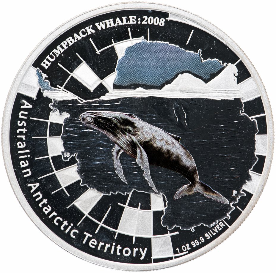 купить Австралия 1 доллар 2008  "Австралийские Антарктические Территории - кит"