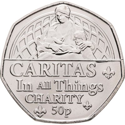 купить Джерси 50 пенсов (pence) 2022 "Добродетели Королевы - Милосердие"