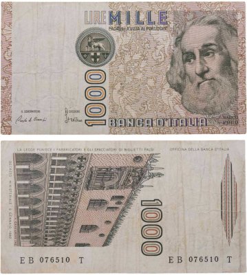 купить Италия 1000 лир 1982