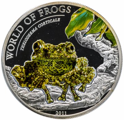 купить Палау 2 доллара 2011 "Мир лягушек - Бородавчатый веслоног"