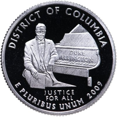 купить США 25 центов (квотер, 1/4 доллара, quarter dollar) 2009 Округ Колумбия, знак монетного двора "S" - Сан-Франциско