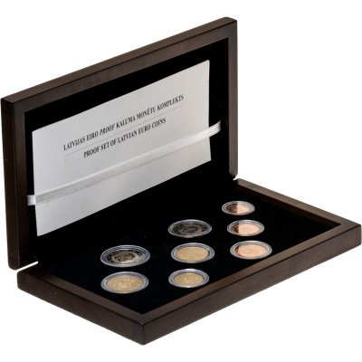 купить Латвия, годовой набор из 8 монет евро 2014 Proof, в оригинальном футляре с сертификатом