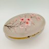 Купить Шкатулка миниатюрная овальной формы "Цветущая сакура", стекло, металл, Западная Европа, 1985 г.
