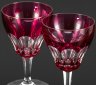 Купить Набор из двух бокалов розового оттенка, Saint Louis (?), хрусталь, нацвет, Франция, 1950-1970 гг.