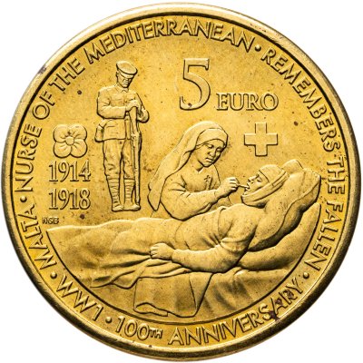 купить Мальта 5 евро (euro) 2014 "100 лет с начала Первой Мировой войны"