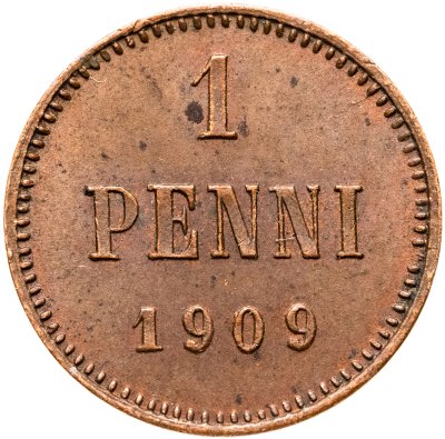 купить 1 пенни (penni) 1909 Российская Финляндия
