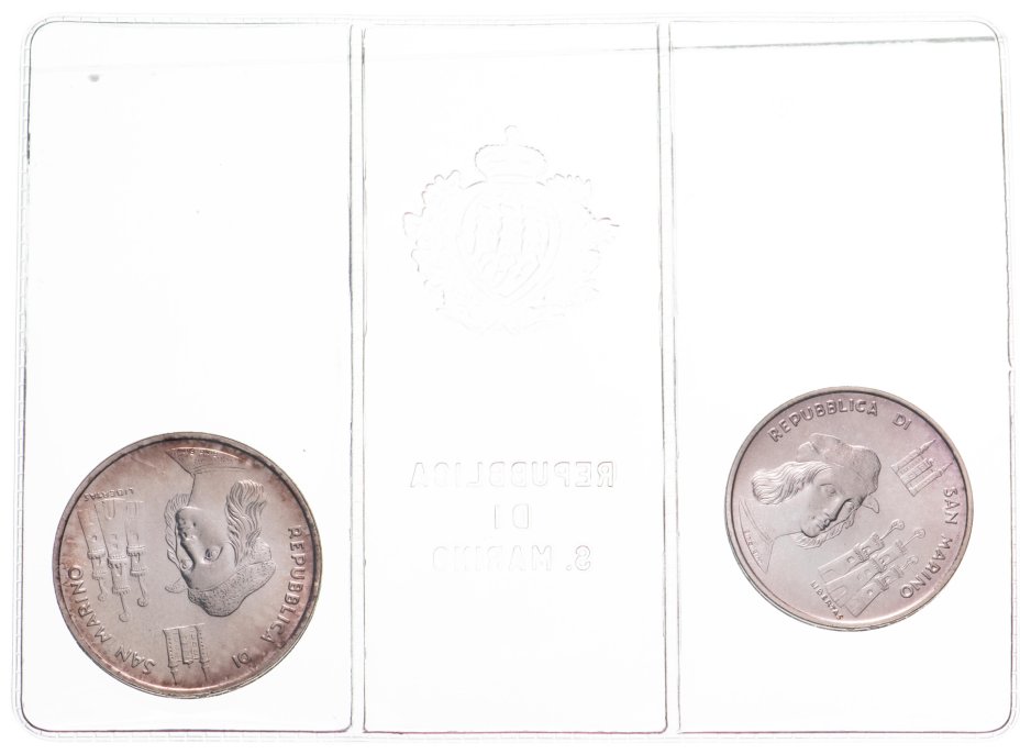 купить Сан-Марино набор монет 500 и 1000 лир 1983 "500 лет со дня рождения Рафаэля "