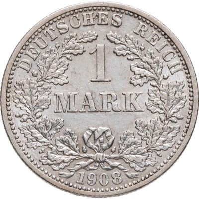 купить Германия (Германская Империя) 1 марка 1908 F знак монетного двора: "F" - Штутгарт