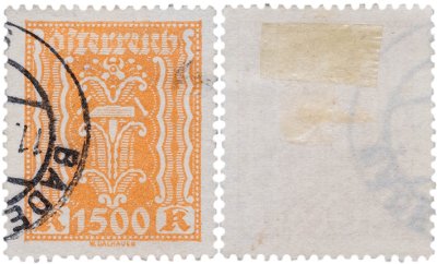 купить Австрия 1500 крон Почтовая марка 1922