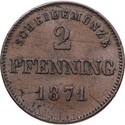 купить Бавария 2 пфеннинга 1871