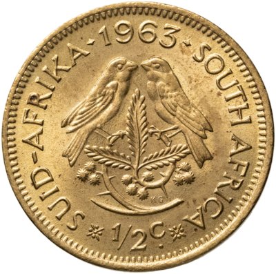 купить ЮАР 1/2 цента (cent) 1963
