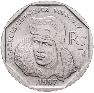 купить Франция 2 франка (francs) 1997 "80 лет со дня смерти Жоржа Гинемера"