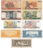 Купить Бразилия набор из 9 банкнот 1, 2, 5, 100, 500, 1000, 50000 крузейро 1972-1990