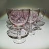 Купить Набор из 6-ти рюмок розового оттенка, стекло, золочение, Россия, 1980-2000 гг.