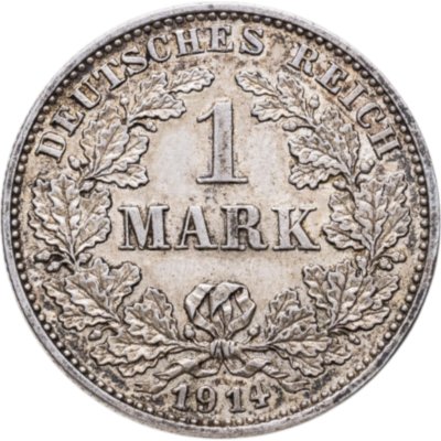 купить Германия 1 марка 1914 знак монетного двора: "G" - Карлсруэ