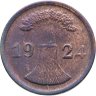 Купить Германия 2 рейхспфеннига (reichspfennig) 1924 A  знак монетного двора "A" — Берлин
