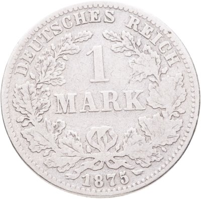 купить Германия 1 марка (mark) 1875 J знак монетного двора: "J" - Гамбург